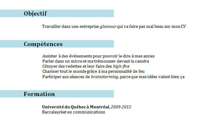 Comment écrire son objectif dans son CV ? (Celebrity Exclusive)