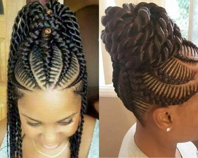 fishbone braids black hair