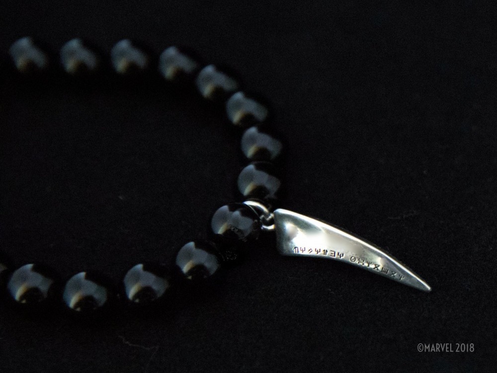 Does Black Panther wear a necklace?