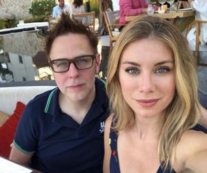 How did James Gunn and Jennifer Holland meet?