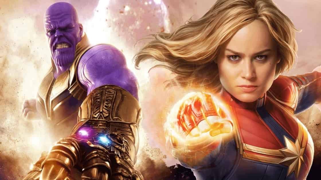 How did Thanos beat Captain Marvel in endgame?