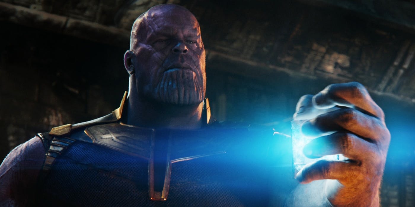 How did Thanos crush the Tesseract?