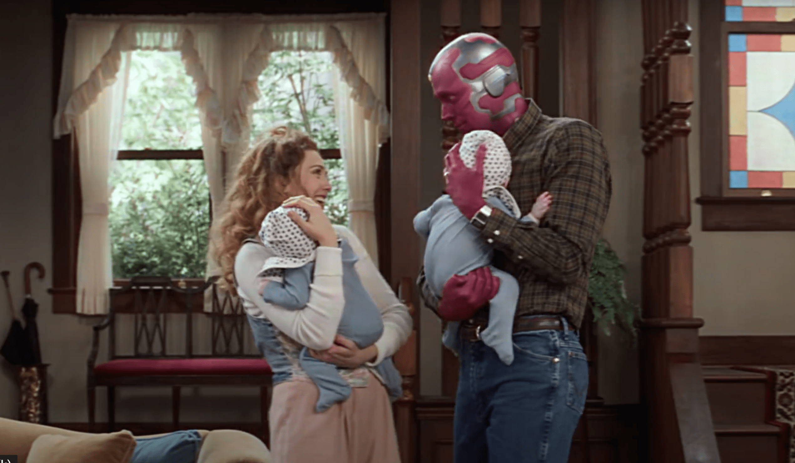 How did Wanda create her twins?