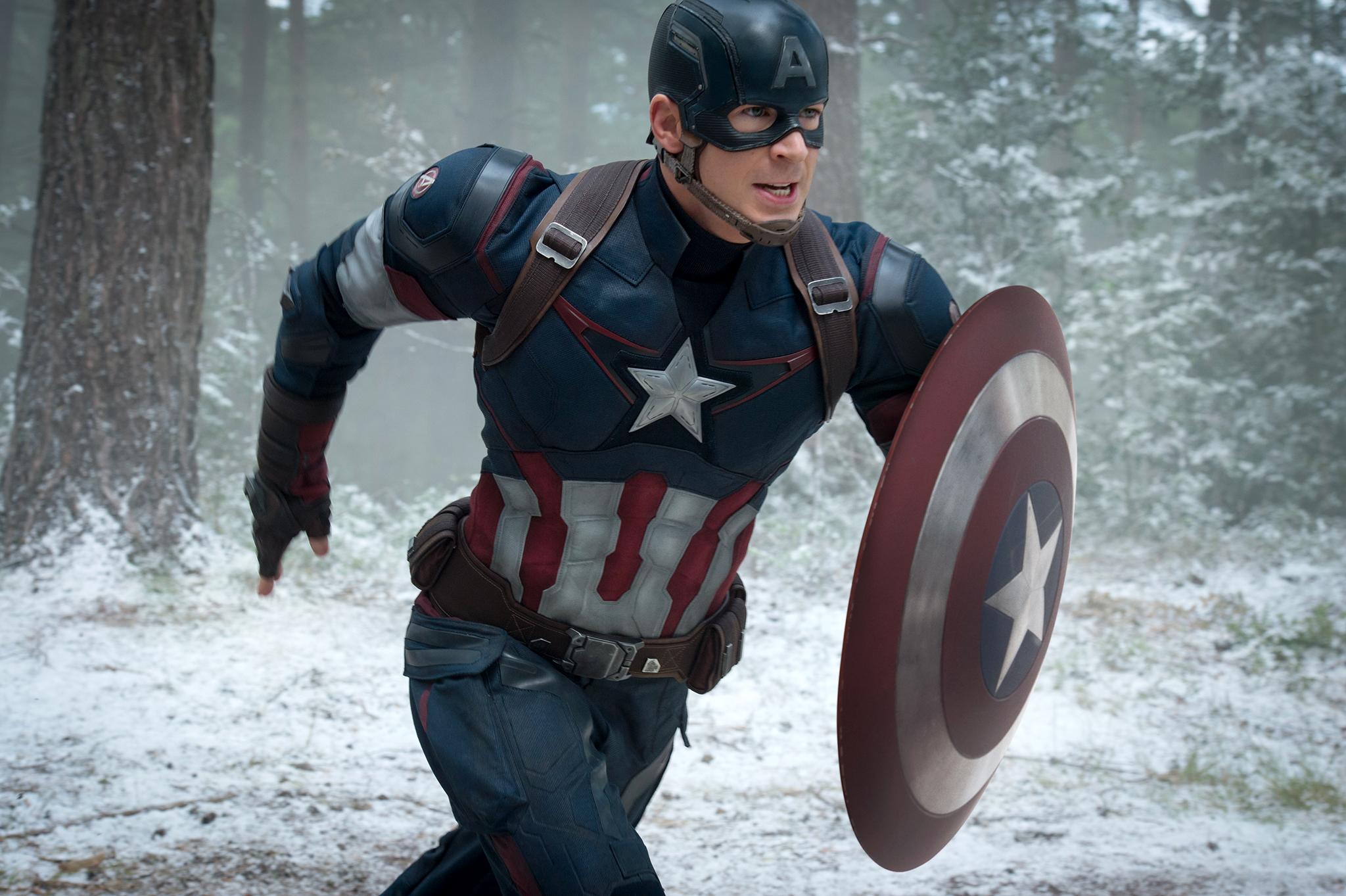 How did they film Captain America running?