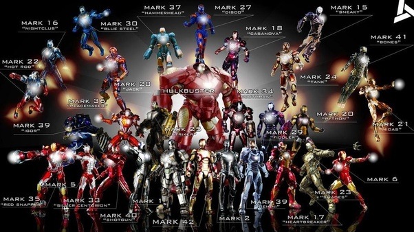 How many suits does Tony Stark have?