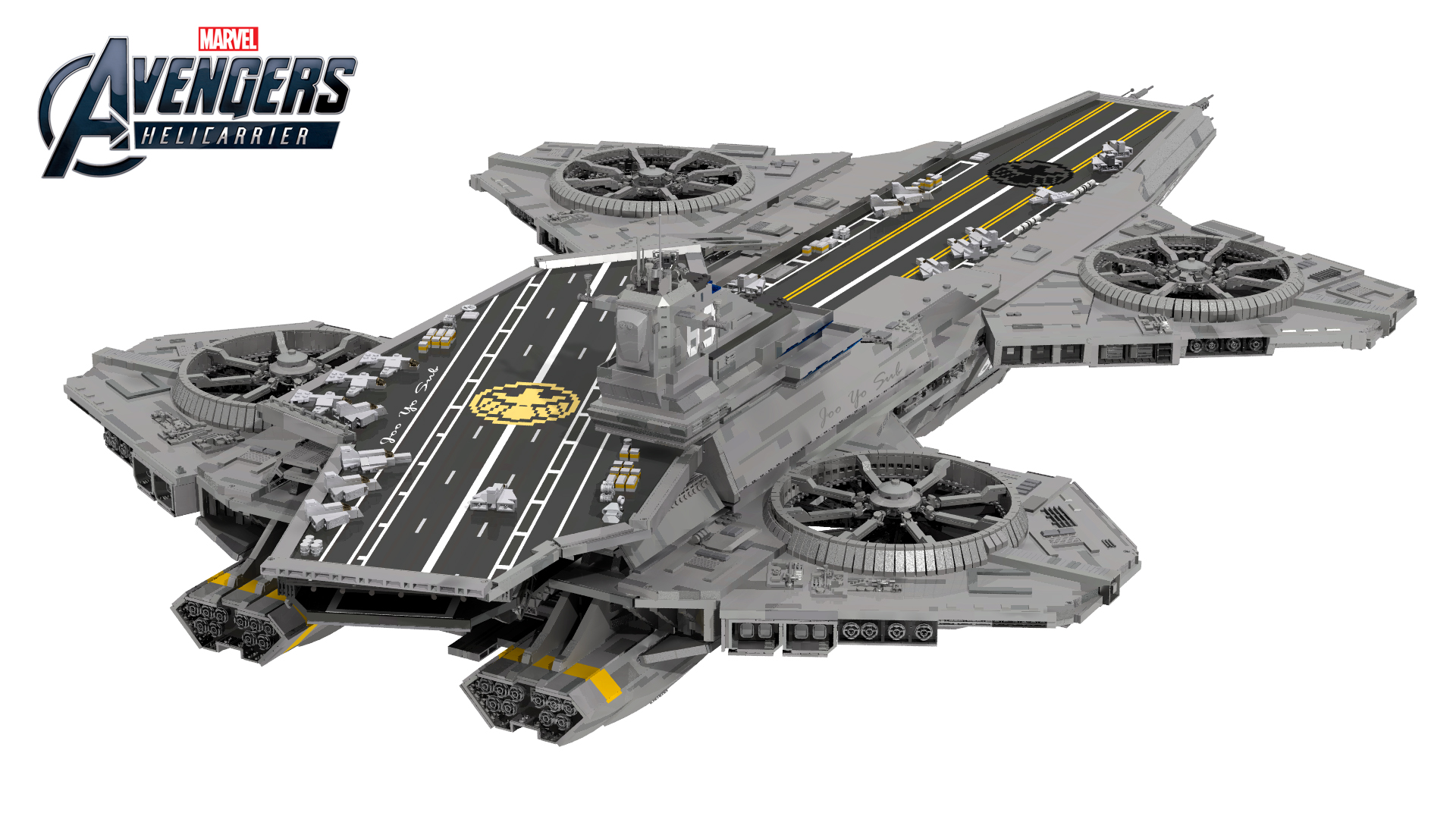 How much thrust would a helicarrier need?