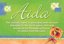 Is Aida an Ethiopian name?