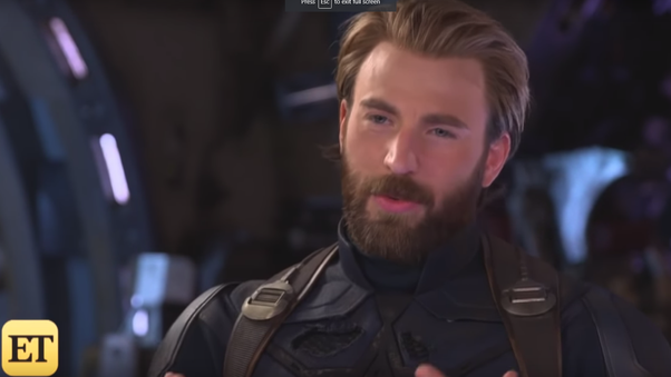 Is Chris Evans wearing a wig in Infinity War?