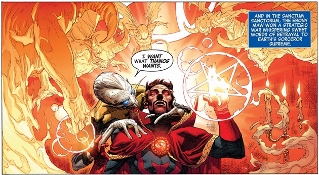 Is Dr Strange stronger than Ebony Maw?