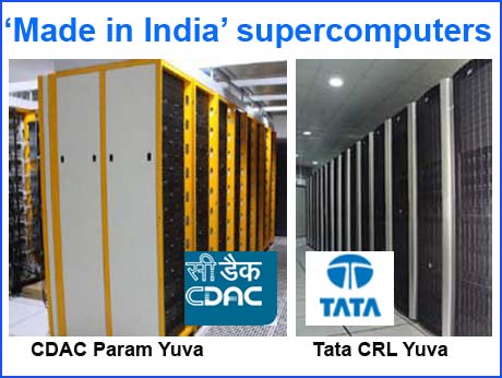 What are the supercomputers made in India?