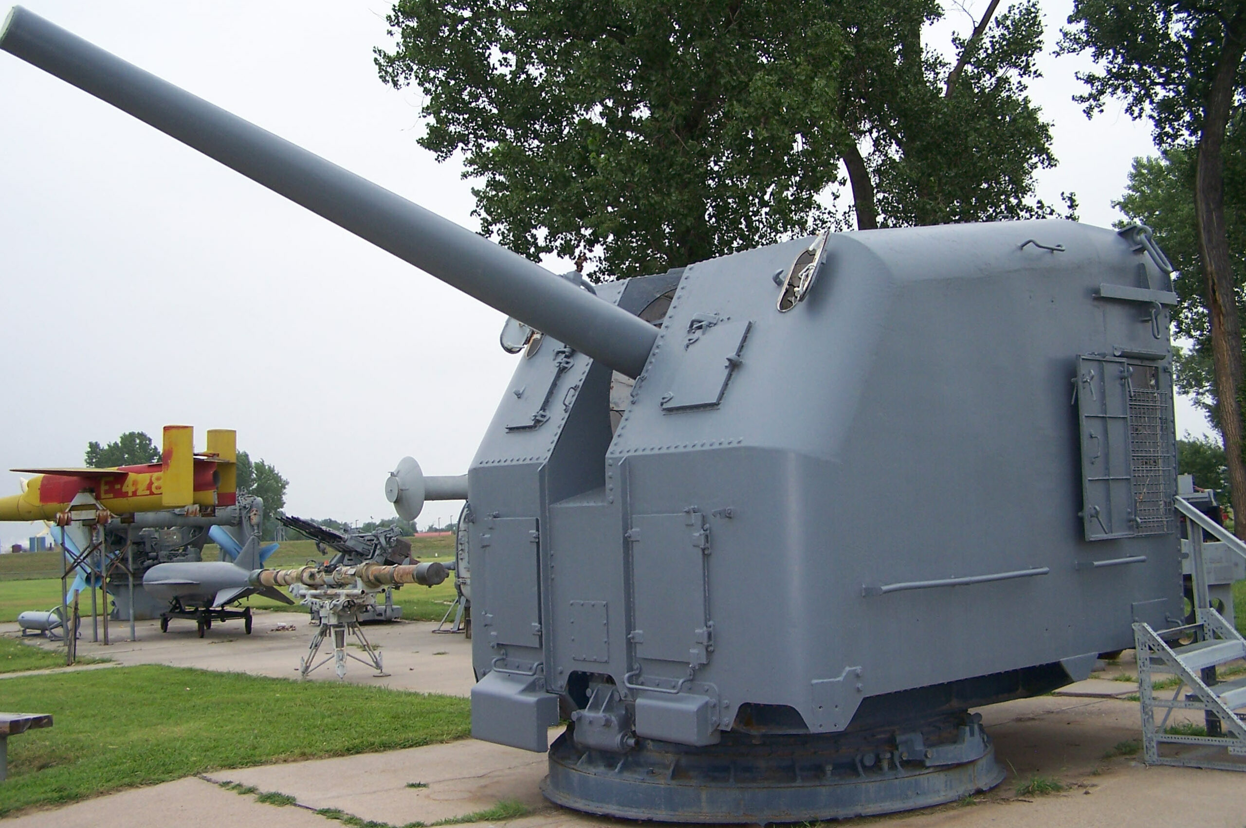 What caliber is a 5 inch gun?