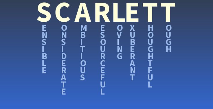 What does Scarlett mean?