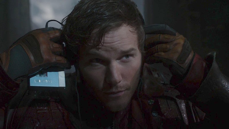 What does Star-Lord listen to music on?