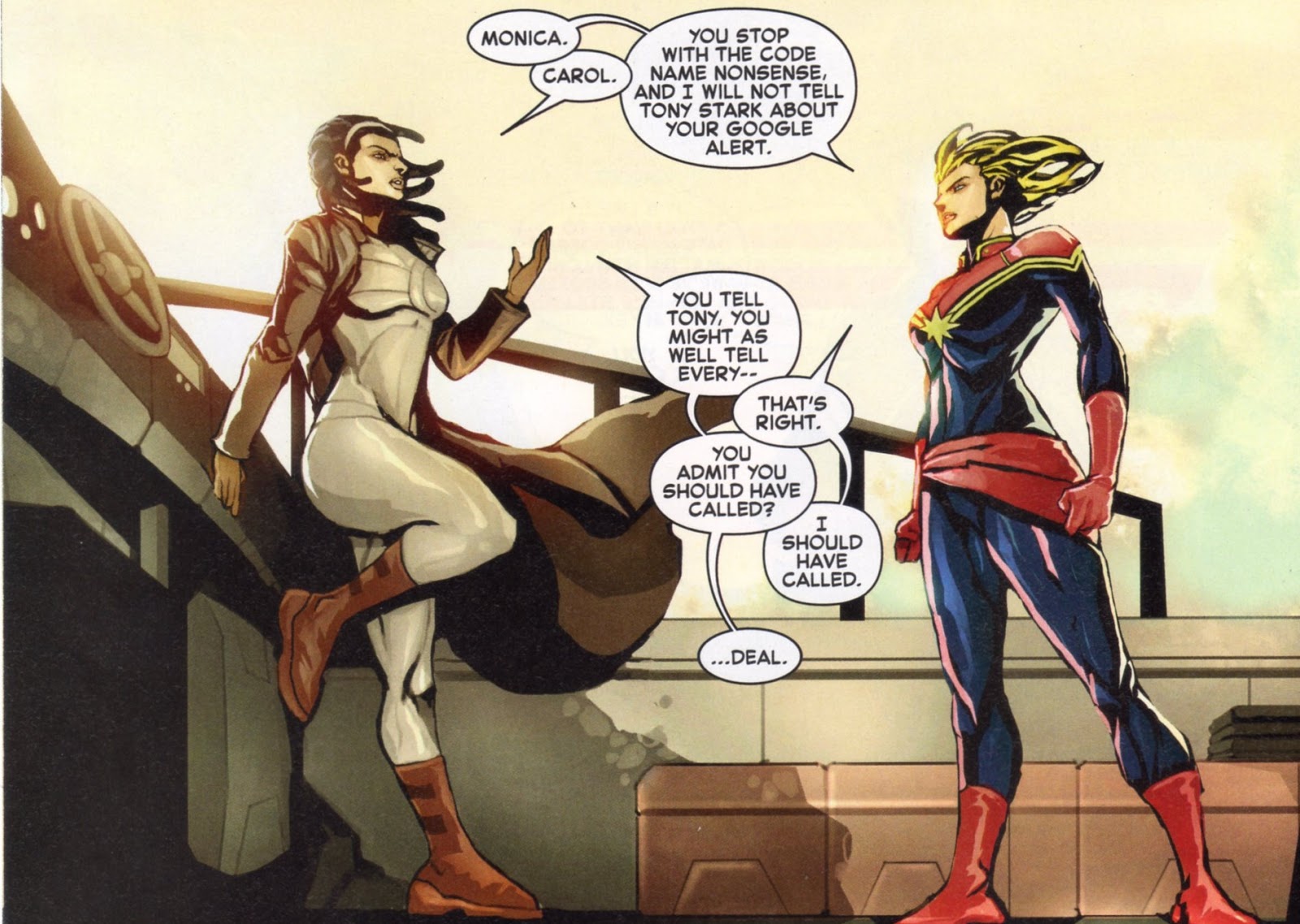 What happened with Captain Marvel and Monica Rambeau?