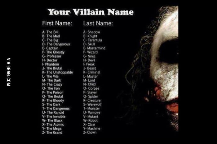 What is a good villain name?
