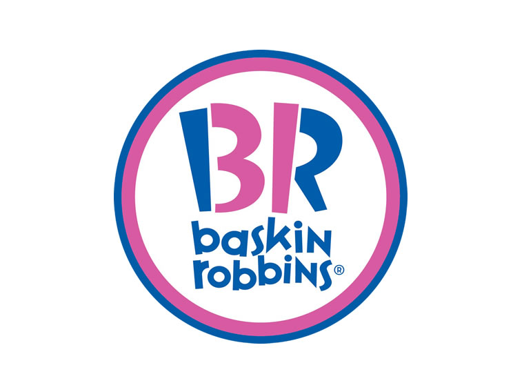 What is hidden in the Baskin-Robbins logo?