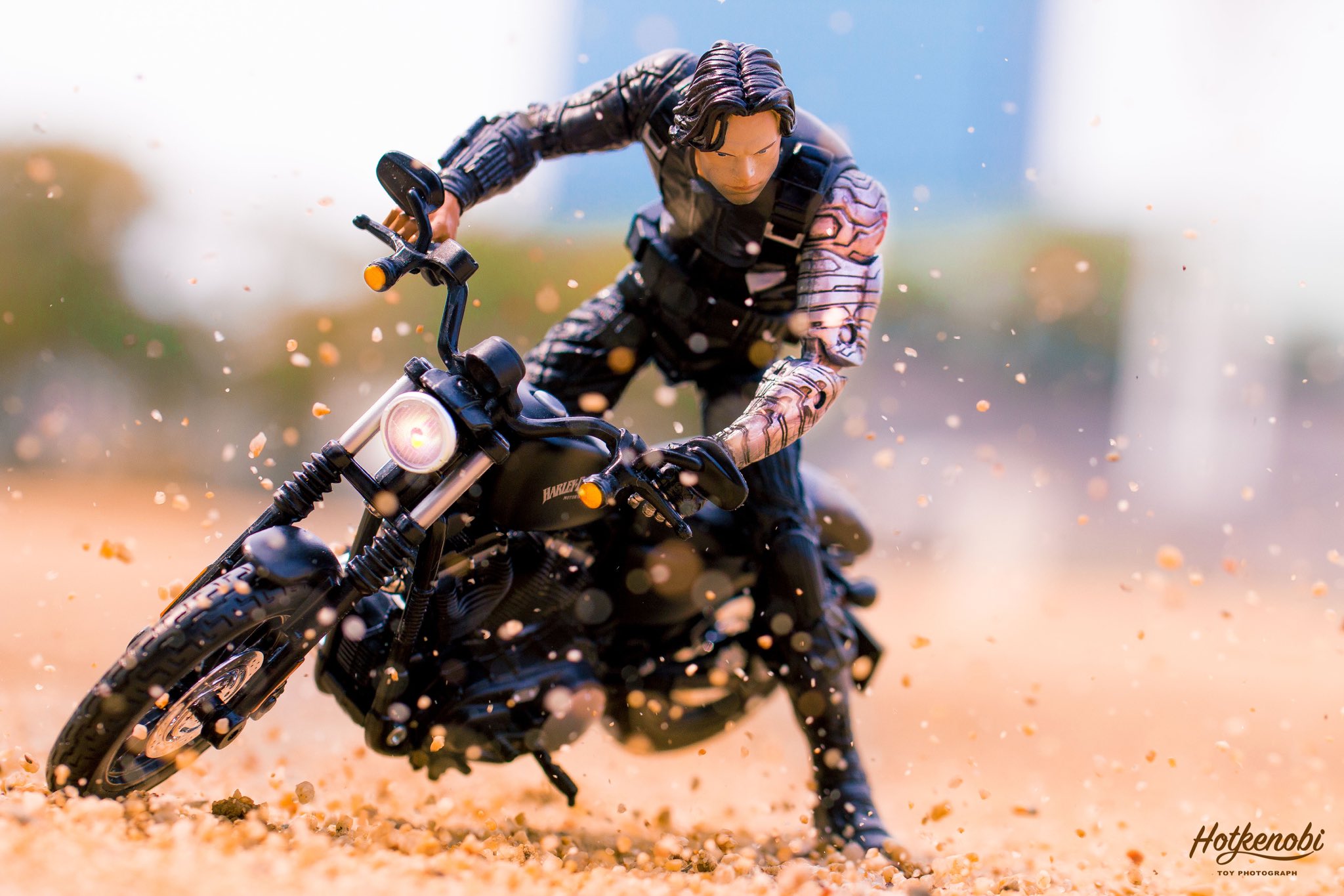 What motorcycle does Bucky ride in Falcon and Winter Soldier?