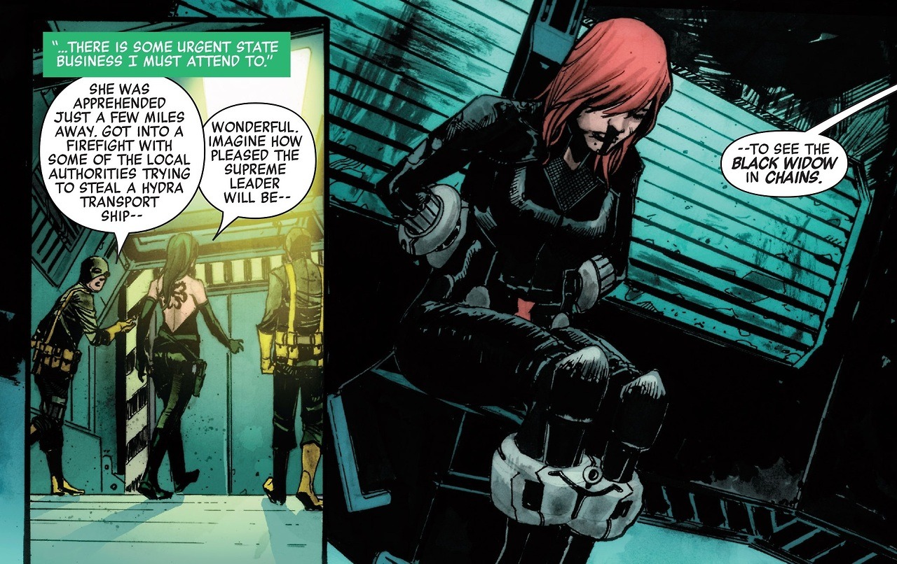 What movie is Black Widow tied up?