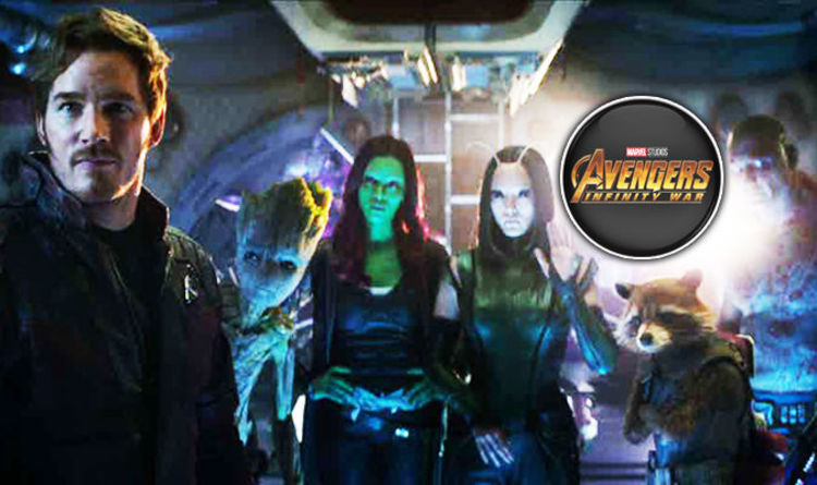 What song is playing when the guardians are introduced in Infinity War?