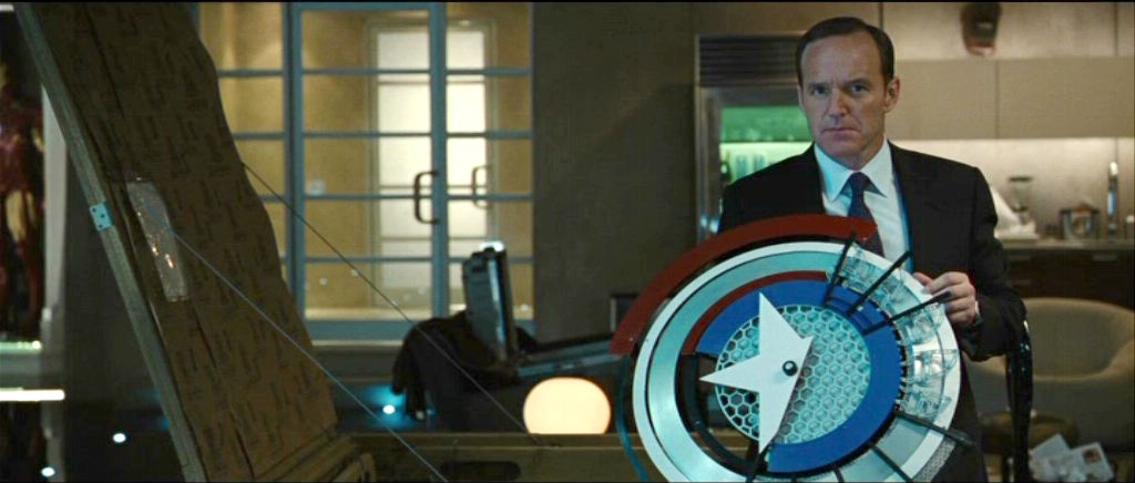 What was Coulson holding in Iron Man 2?