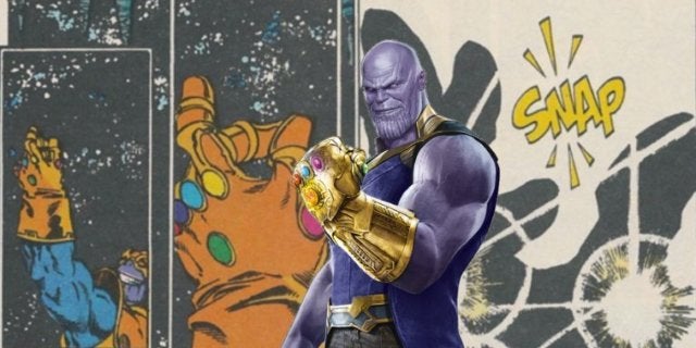 When Thanos snaps his fingers what happens?