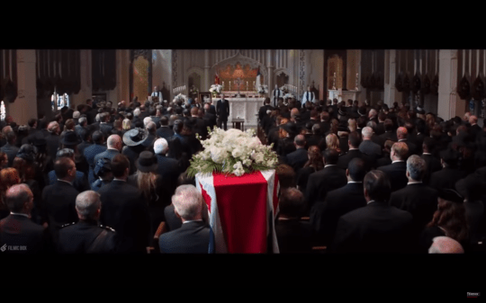 Where was Peggy Carters funeral filmed?