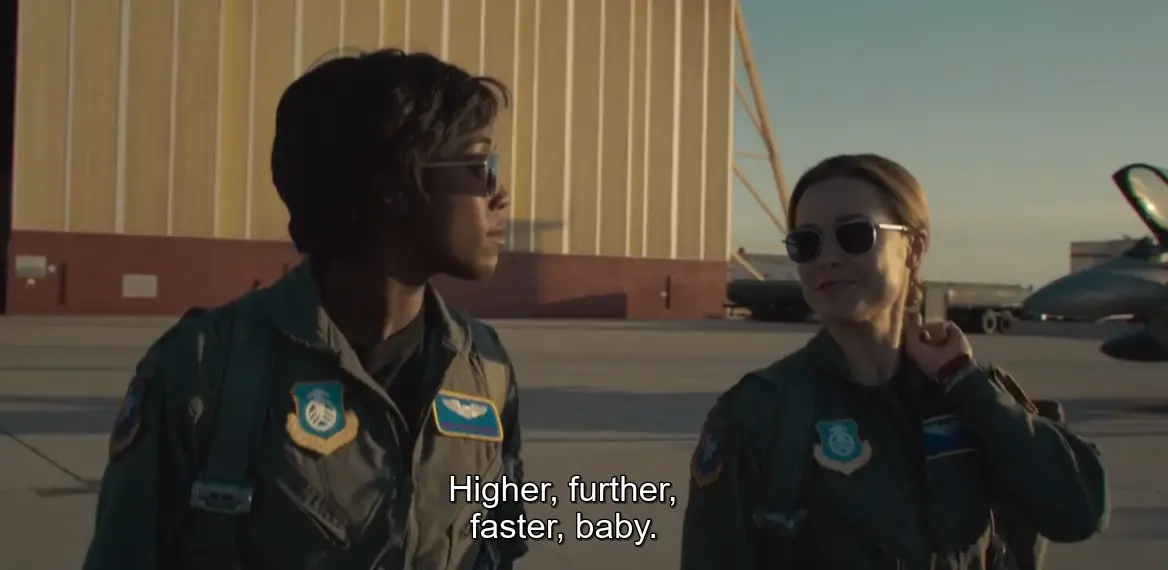 Who said higher further faster baby in Marvel?