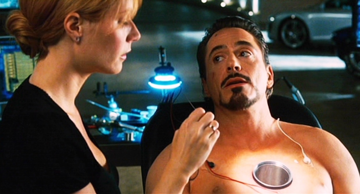 Why Tony Stark has hole in his chest?