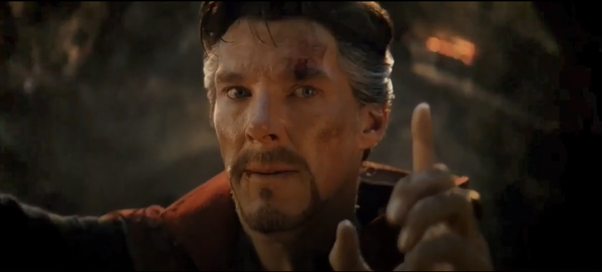 Why did Dr Strange point up?
