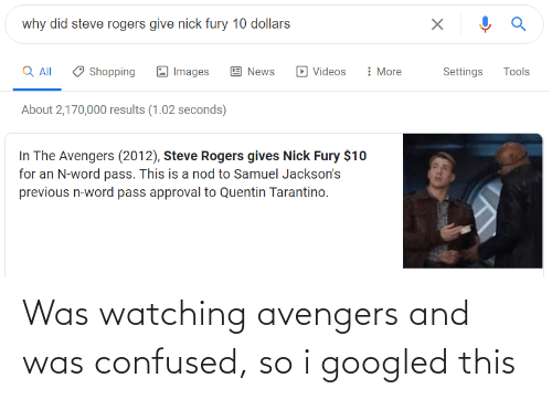 Why did Steve Rogers give $10 Fury?