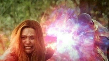 Why did Wanda look different at the end of Age of Ultron?