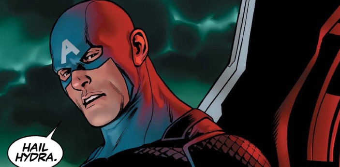 Why did cap say Hail Hydra in the elevator?