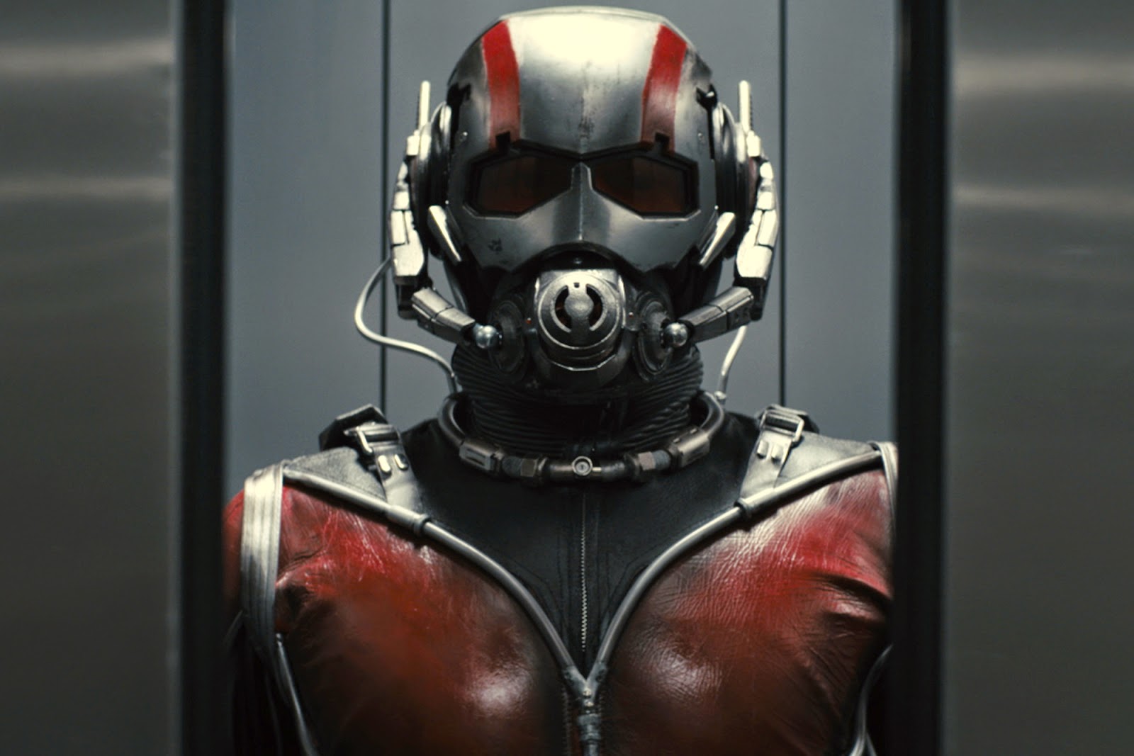 Why does Ant-Man wear a helmet?
