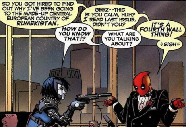 Why does Deadpool break the 4th wall so much?