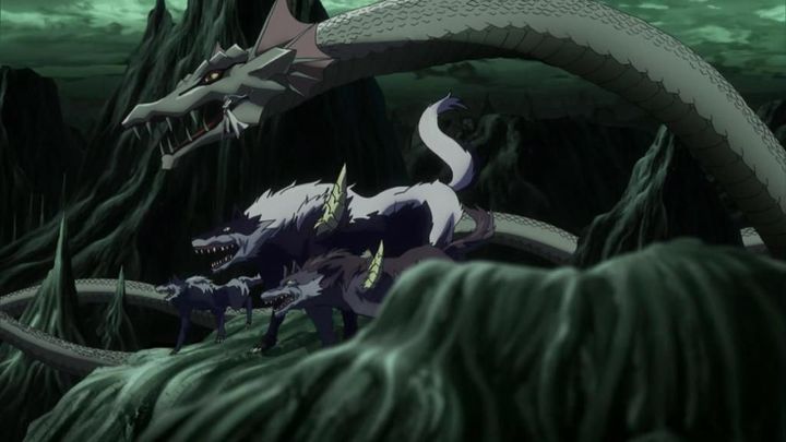 Why does Fenrir have a sword in his mouth?