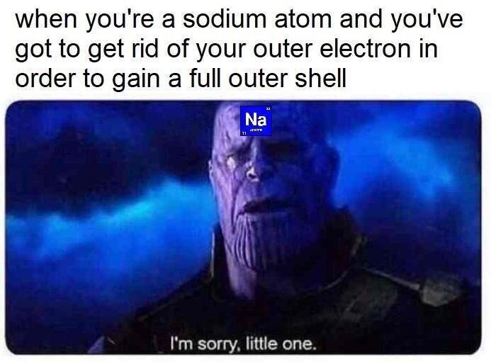 Why does Thanos say Im sorry little one?
