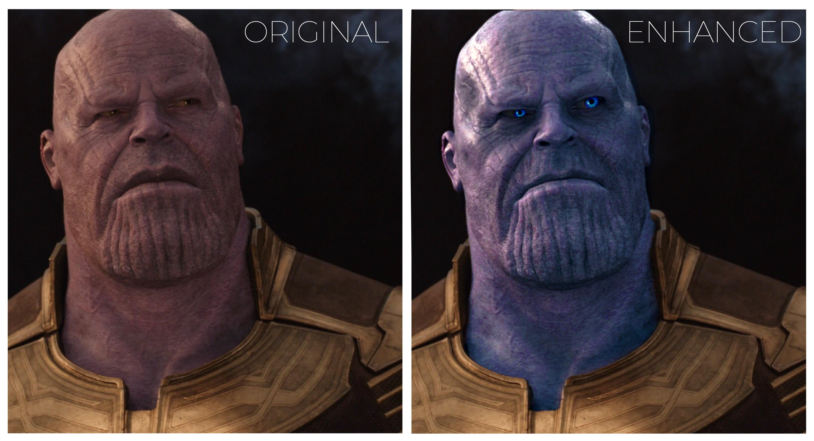 Why is Thanos chin weird?