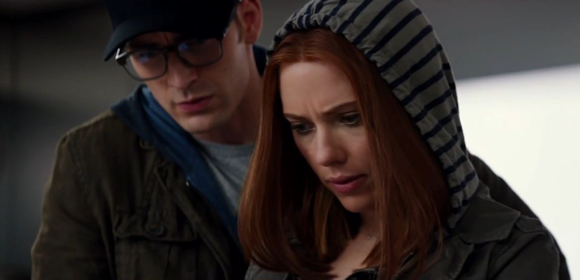 Why was Captain America and Natasha on the run?